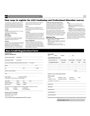 LCCC Continuing Education Registration Form