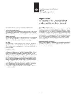EU Citizen Residency Registration Form