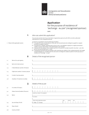 Netherlands Au Pair Residence Application