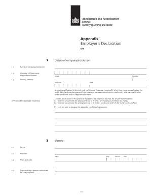 Employer’s Declaration for EU Blue Card