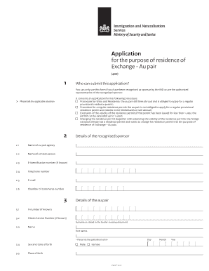 Netherlands Au Pair Residence Application