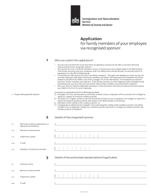 Application for Family Members of Employee via Recognised Sponsor