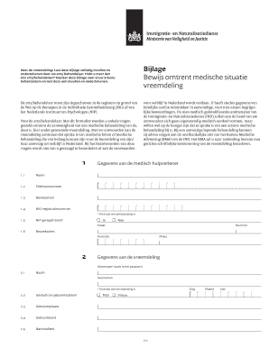 Formulier medische behandeling