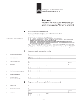 Aanvraag voor het verblijfsdoel ‘wetenschappelijk onderzoeker’ (erkend referent)