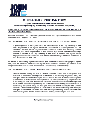 CUNY Workload Reporting Form