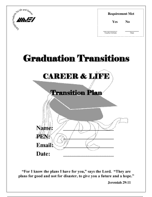 Graduation Transitions Plan Form