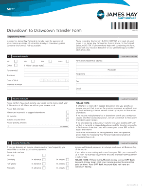 SIPP Drawdown Transfer Form