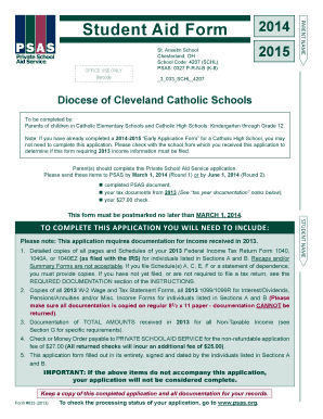 Private School Aid Service Application