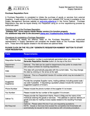 Purchase Requisition Form