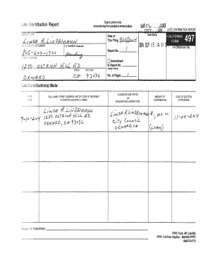 FPPC Form 497