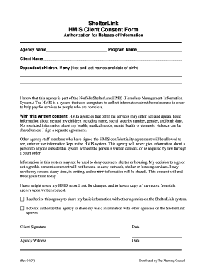 ShelterLink HMIS Client Consent Form - norfolkhomelessconsortium