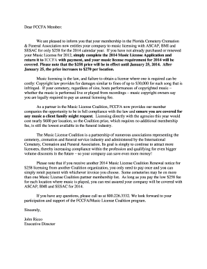 2014 Music License Application