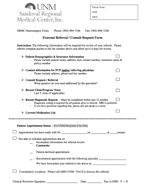 External Referral Consult Request Form