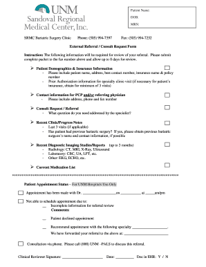 External Referral Consult Request Form