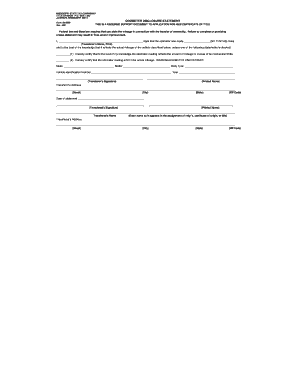 Mississippi Odometer Disclosure Statement
