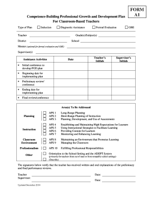 Competence-Building Professional Growth and Development Plan