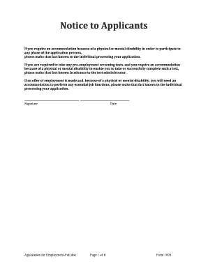 Application for Employment
