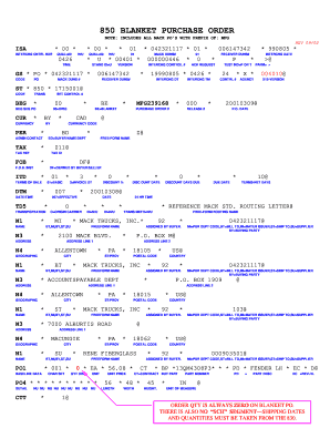 Blanket Purchase Order