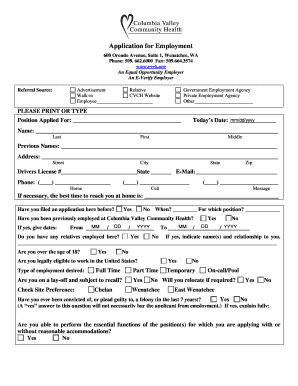 Application for Employment