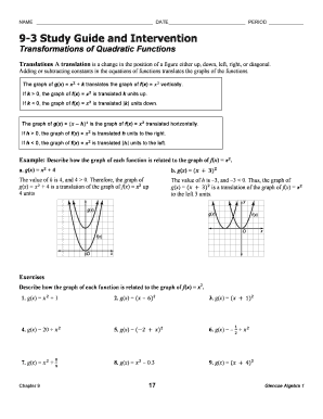 9-3 Study Guide and Intervention