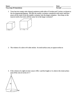 Two-Step 3D Geometry Questions