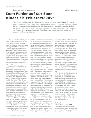 Fehler-Helfer-Blatt