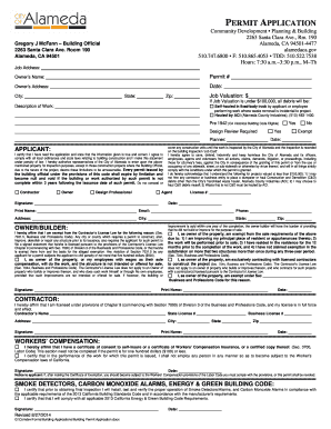 Alameda Building Permit Application