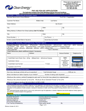 Clean Energy Pay-As-You-Go Application