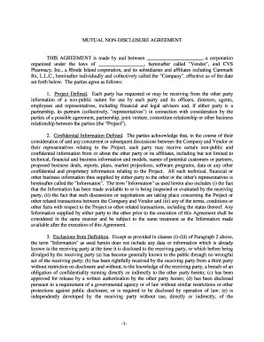 Mutual Non-Disclosure Agreement