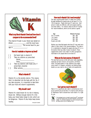 Vitamin K Recommendations for Cystic Fibrosis