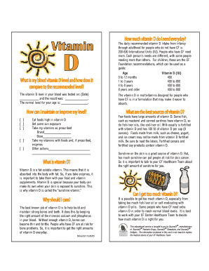Vitamin D Recommendations for People with CF
