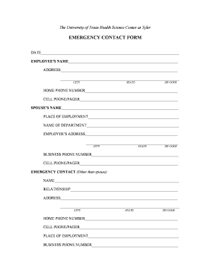 Emergency Contact Form