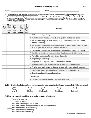 Townhall II Gambling Survey