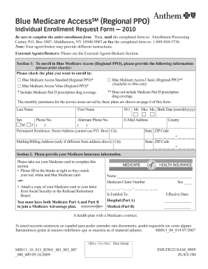 Blue Medicare Access Enrollment Form