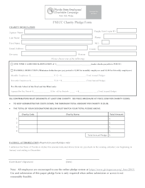 FSECC Charity Pledge Form