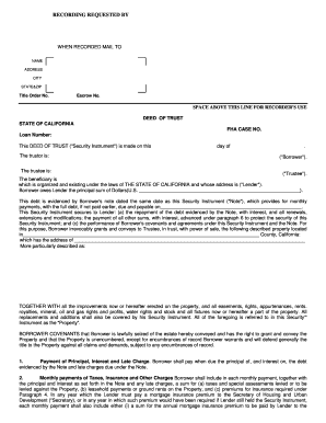California Deed of Trust
