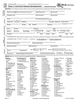 California Real Estate Listing Form