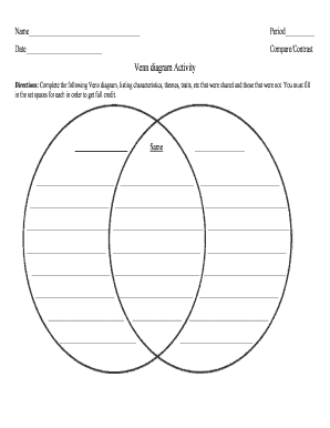 Compare Contrast Venn Diagram Activity