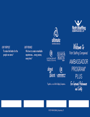 Roth Staffing Ambassador Program Application