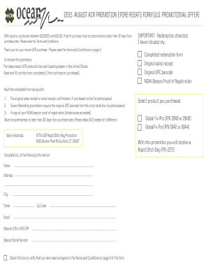 ACR EPIRB Promotion Rebate Form