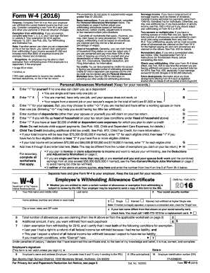 Form W-4 (2016)