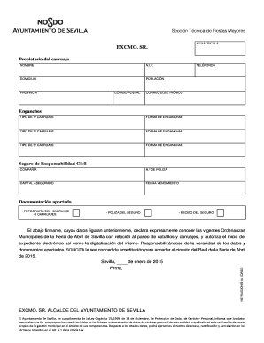 Solicitud de licencia para carruajes