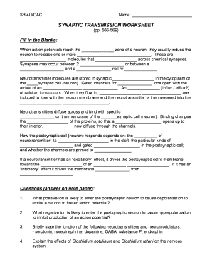 Mascotru - synapses worksheet