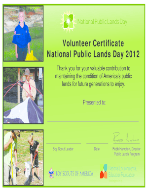 Volunteer Certificate