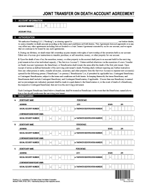 Joint Transfer on Death Account Agreement
