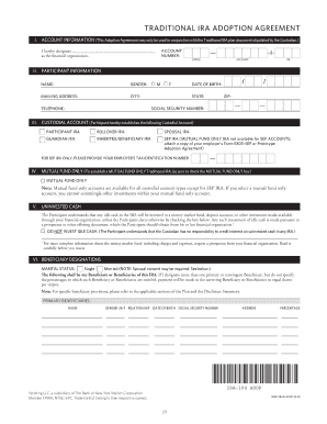 Traditional IRA Adoption Agreement