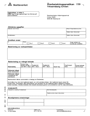 Swedish Tax Refund Application for Aviation Fuel