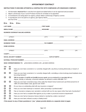 HII General Agent Agreement