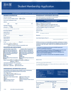 SHRM Student Membership Application