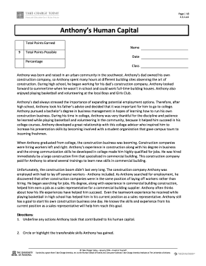 Human Capital Development Worksheet